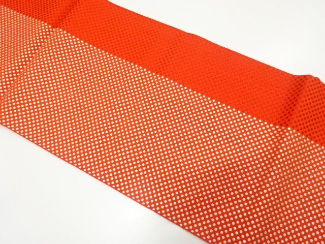 JAPANESEKIMONO / ANTIQUE POLKA-DOT WOVEN 8-SUN OBI (WEARABLE)